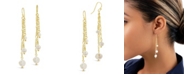 Sterling Forever Women's Mixed Chain Link Pearl Dangle Earrings